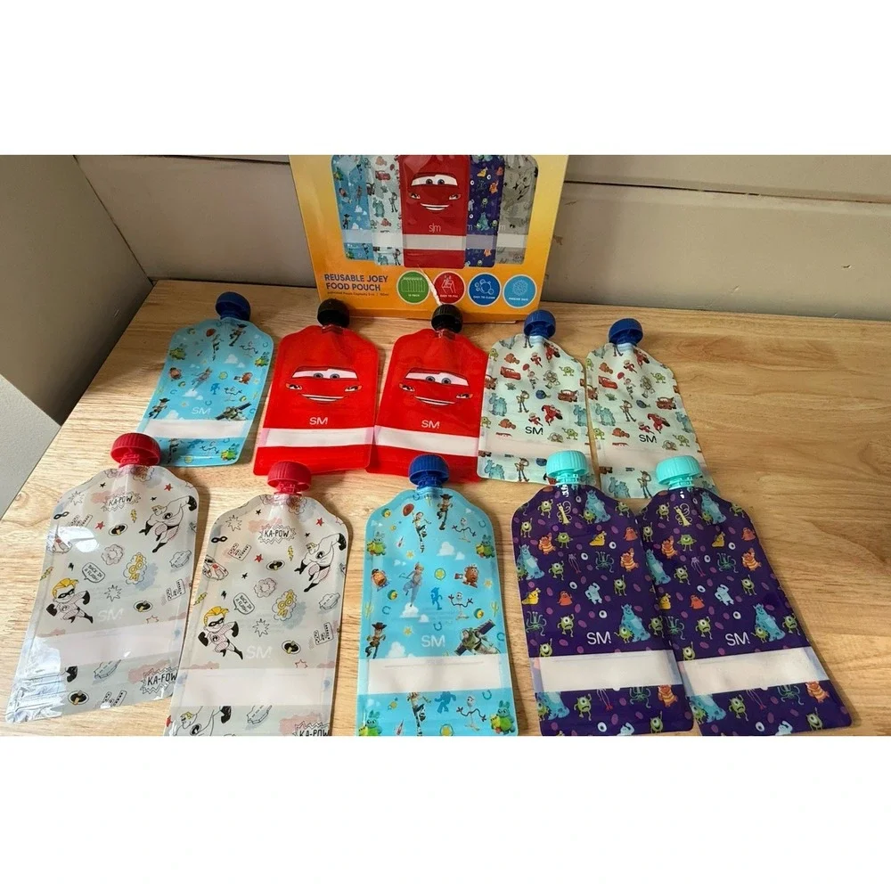 Simple Modern 10 Pack Disney Pixar reusable Baby/kids Food Pouches